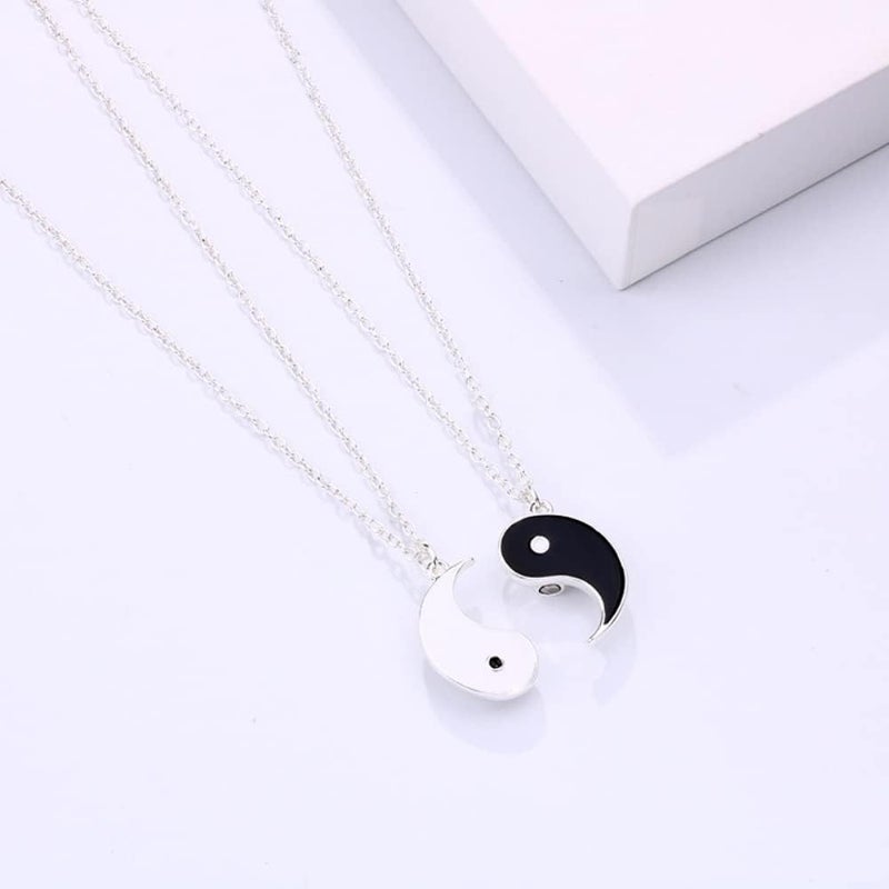 DOYYCA Best Friend Necklace for 2 Girls Magnetic Matching Friendship Necklace Half Heart Pendant BFF Necklaces for Sister - Image 1
